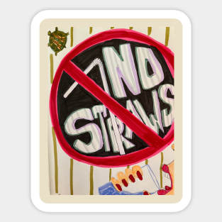 No straws! Sticker